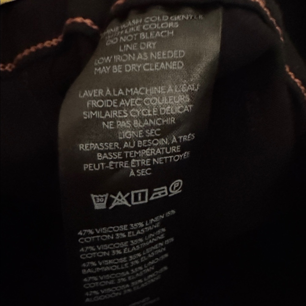 ANTHROPOLOGIE Maeve The Colette Ponte Wide-Leg Pants Crop 24 24P Petite Black - Picture 9 of 9